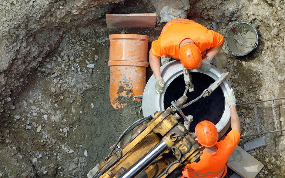 travaux assainissement Porcheville